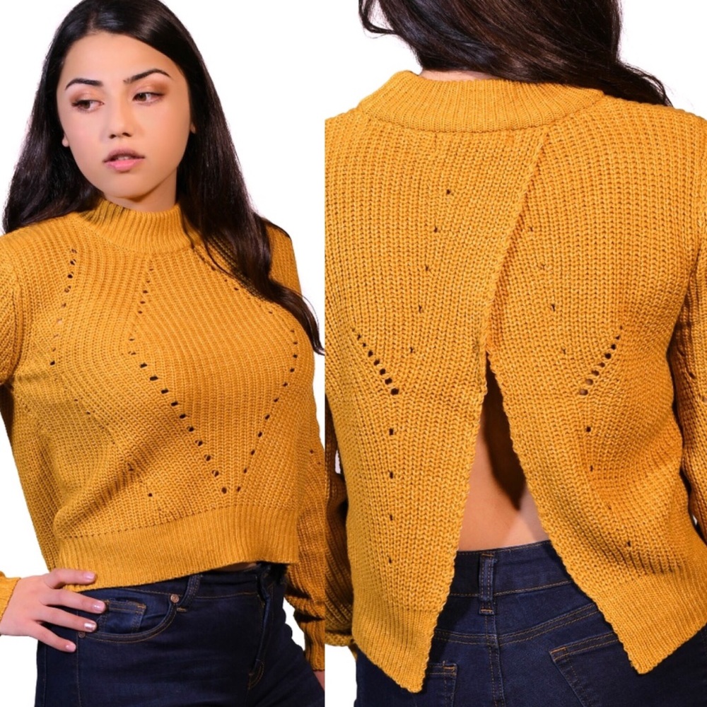 🤩SALE Cozy knit Sweater open back sweater